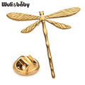 PENDRA Tiny Dragonfly Metal Insect Brooch