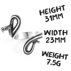 PENDRA Animal Snake Viper Steel Ring