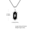 PENDRA Enamel Black Pendant Necklace