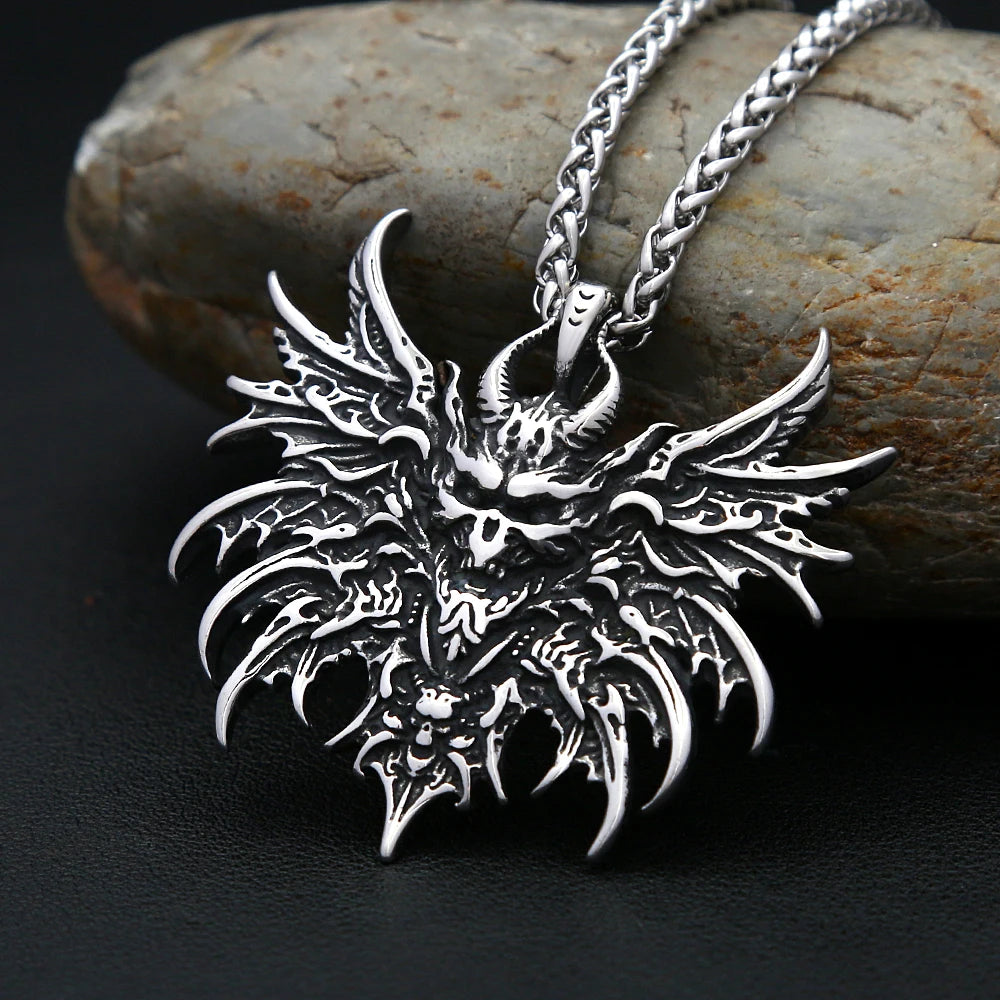 PENDRA Skullgoth Vintage Skull Pendant Necklace