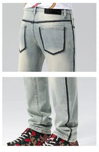 Luxury Brand Clothes 2026 Summer New Washed Retro Jeans Men's Trendy Brand High-end Fashion Small Feet Casual Pants
