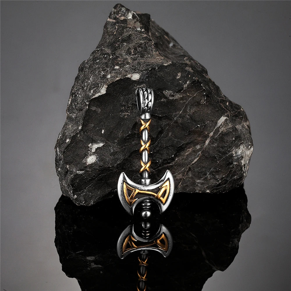 PENDRA Rune Gold Pendant Necklace