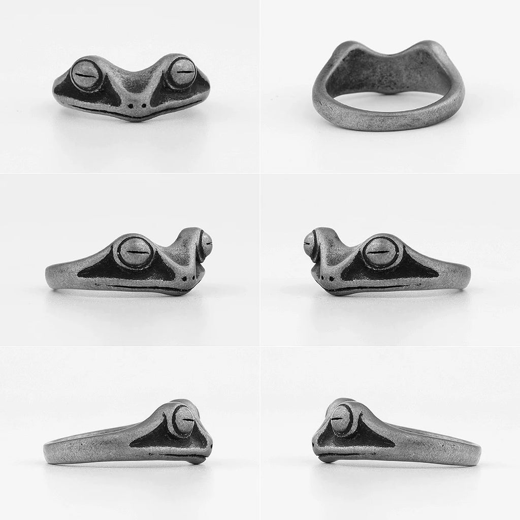 PENDRA Animal Frog Boyfriend Steel Ring