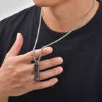 PENDRA Rectangle Bar Stone Pendant Necklace