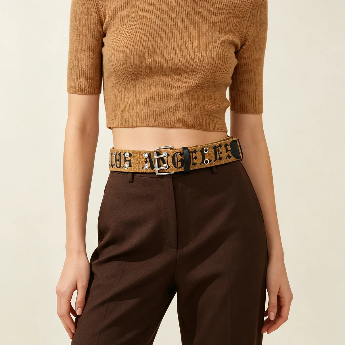 PENDRA Orlayne Canvas Pin Buckle Minimal Belt