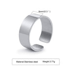 Cuff Knuckle Ring,Adjustable Stainless Steel Rings,Above The Knuckle Ring,Midi Tube Cuff Ring,Boho Wide Band Ring,
