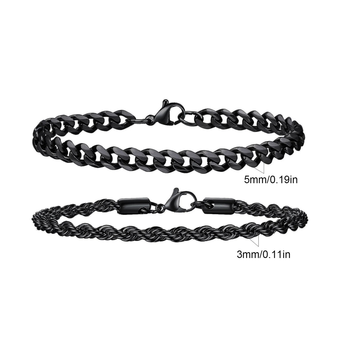 PENDRA Cuban Black Bracelet