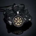 PENDRA Rune Compass Steel Necklace