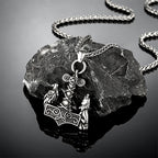 PENDRA Wolf Rune Hammer Necklace