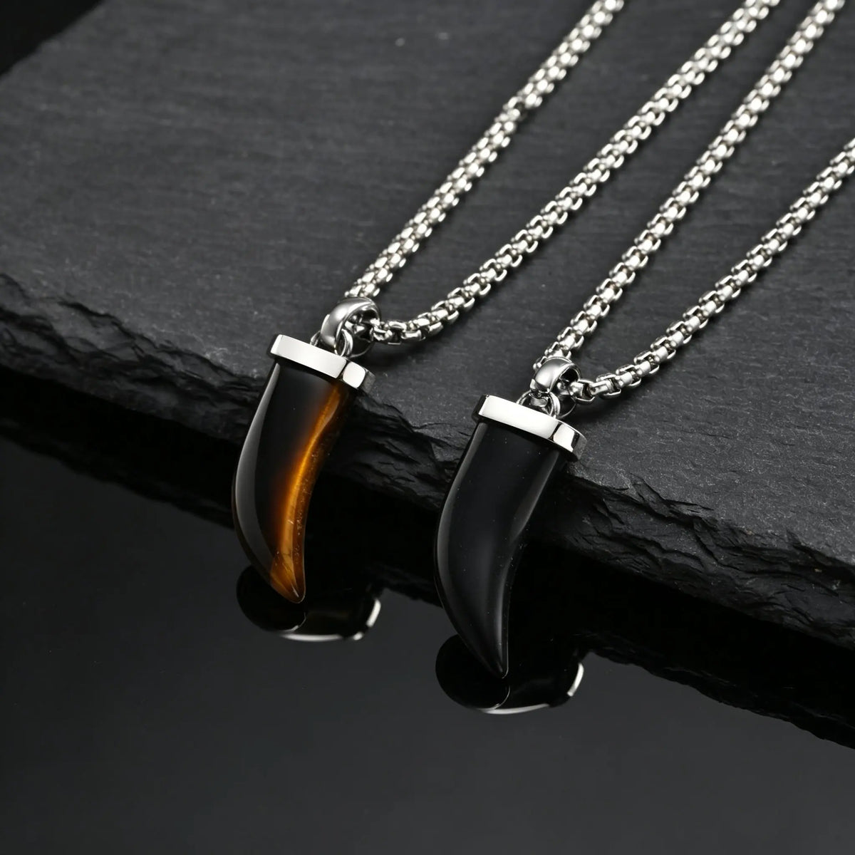 PENDRA Tiger Horn Pendant Necklace