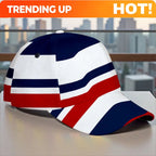 1pc Featuring an Strike Abstract Stripes Design, This Adjustable Snapback Cap Is Ideal for Street And Outdoor Activities.