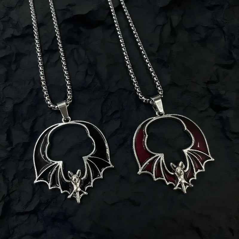 PENDRA Batwing Halloween Stainless Steel Necklace