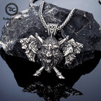 PENDRA Wolf Norse Helmet Necklace