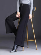 PENDRA Crocodile Print PU Straight Leg Pants