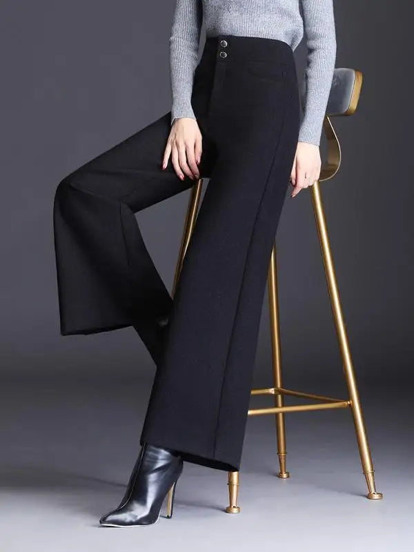 PENDRA Crocodile Print PU Straight Leg Pants