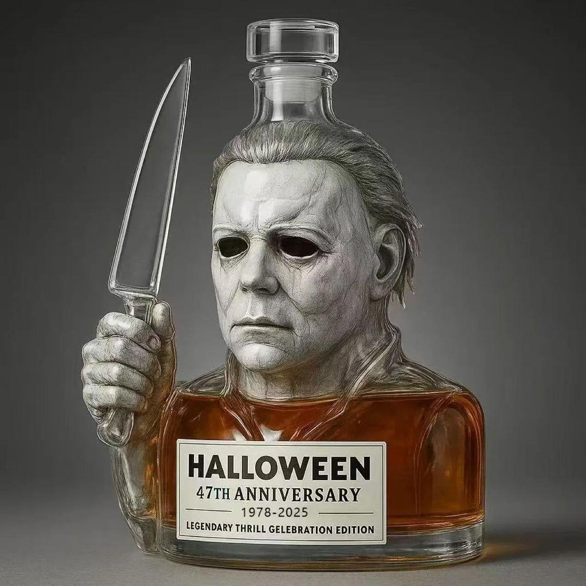 PENDRA Halloween Horror 47th-Anniversary Glass Whiskey Decanter