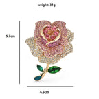 PENDRA Rosaspark Luxury Shining Rose Brooch
