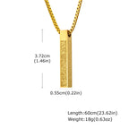PENDRA Arabic Vertical Pendant Necklace