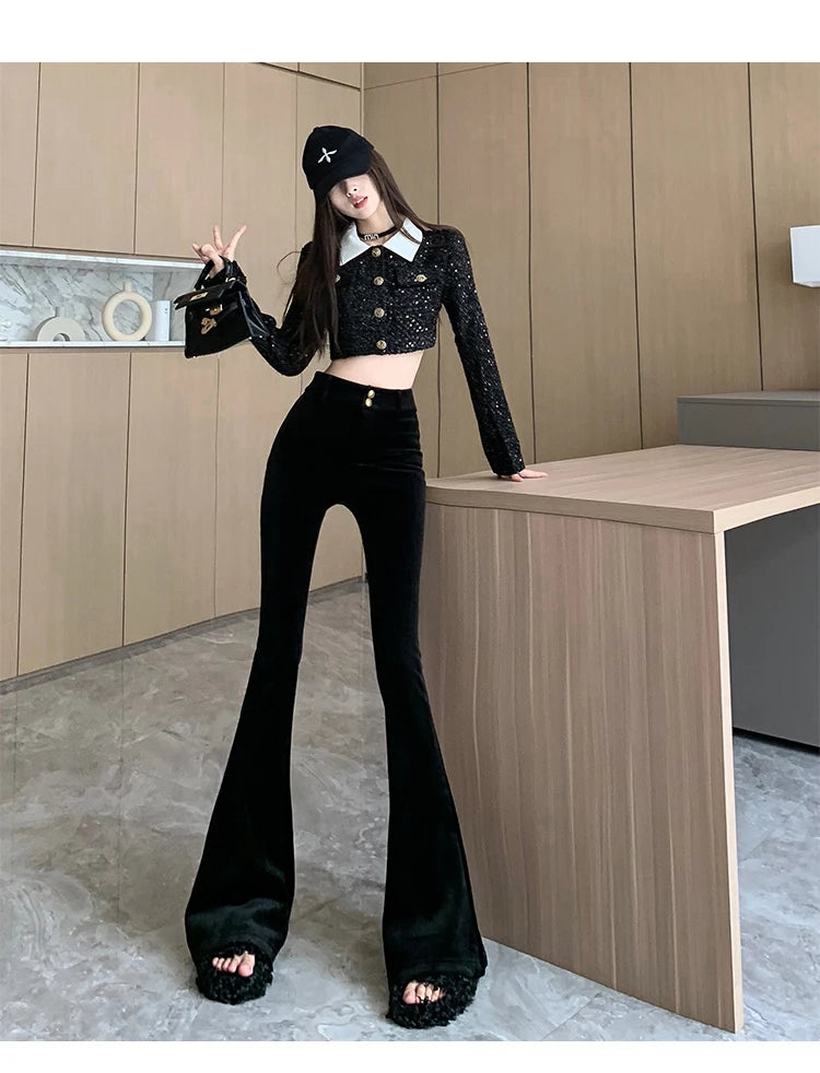 PENDRA Add Velvet Thick Pants