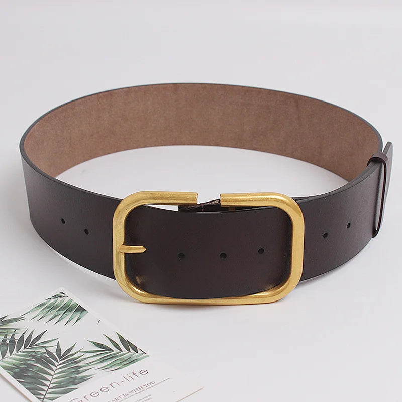 High-end Luxury Brands Women's Waist Belt 5.7CM Width Genuine leather Corset Belt Plus Size Cowhide Dress Jacket Waistband