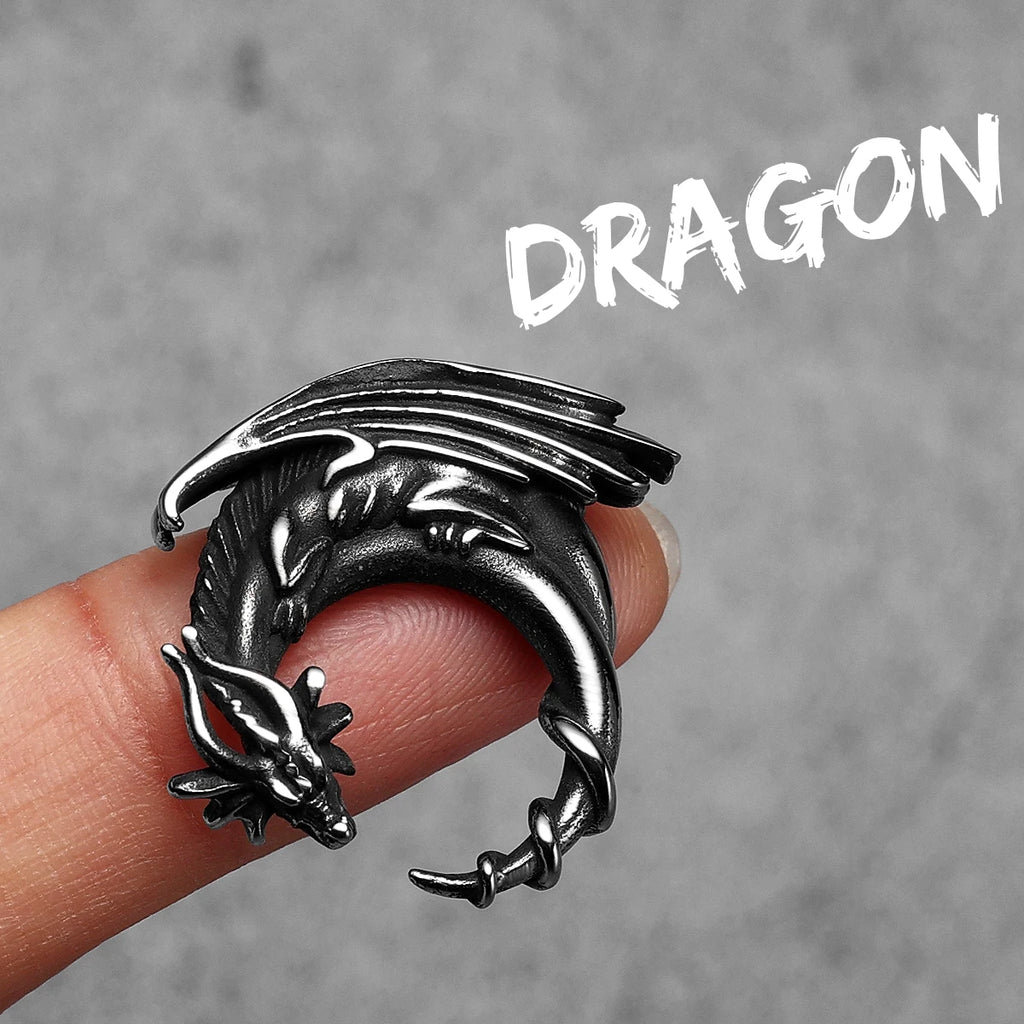 PENDRA Flying Dragon Steel Necklace