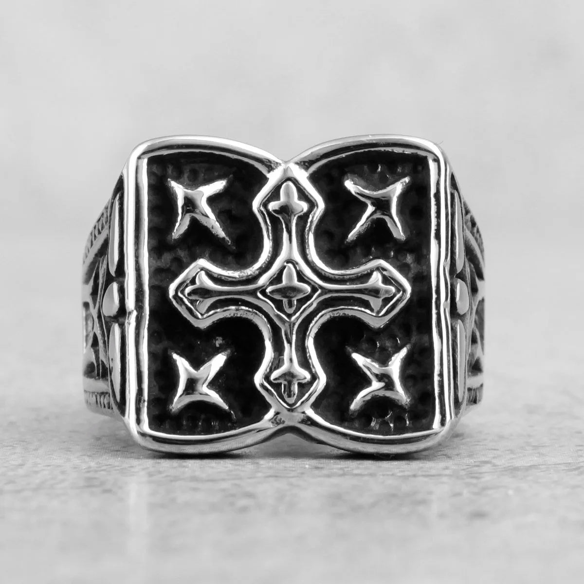 PENDRA Cross Faith Lucky Steel Ring