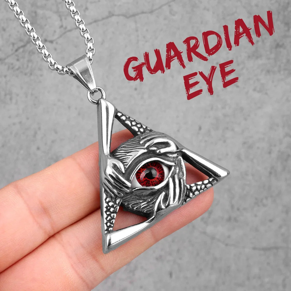 PENDRA Star David Masonic Steel Necklace