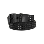 PENDRA Noraellea Rhinestone Black Pin Buckle Rivet Studded Belt