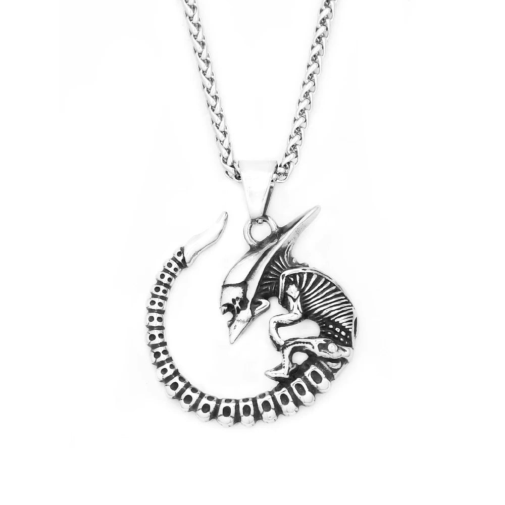 PENDRA Alienforge 316L Stainless Steel Alien Necklace