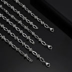 Hiphop Lips Necklaces for Men Boys,Never Fade Irregular Knot Splicing Collars,Cool Rock Punk Jewelry Gifts