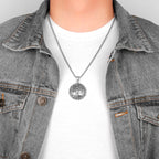 Tree of Life Wisdom Tree Stainless Steel Men Necklaces Pendants Chain Punk for Boyfriend Male Jewelry Creativity Gift Wholesale