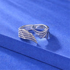 PENDRA Angel Wings Opening Silver Ring