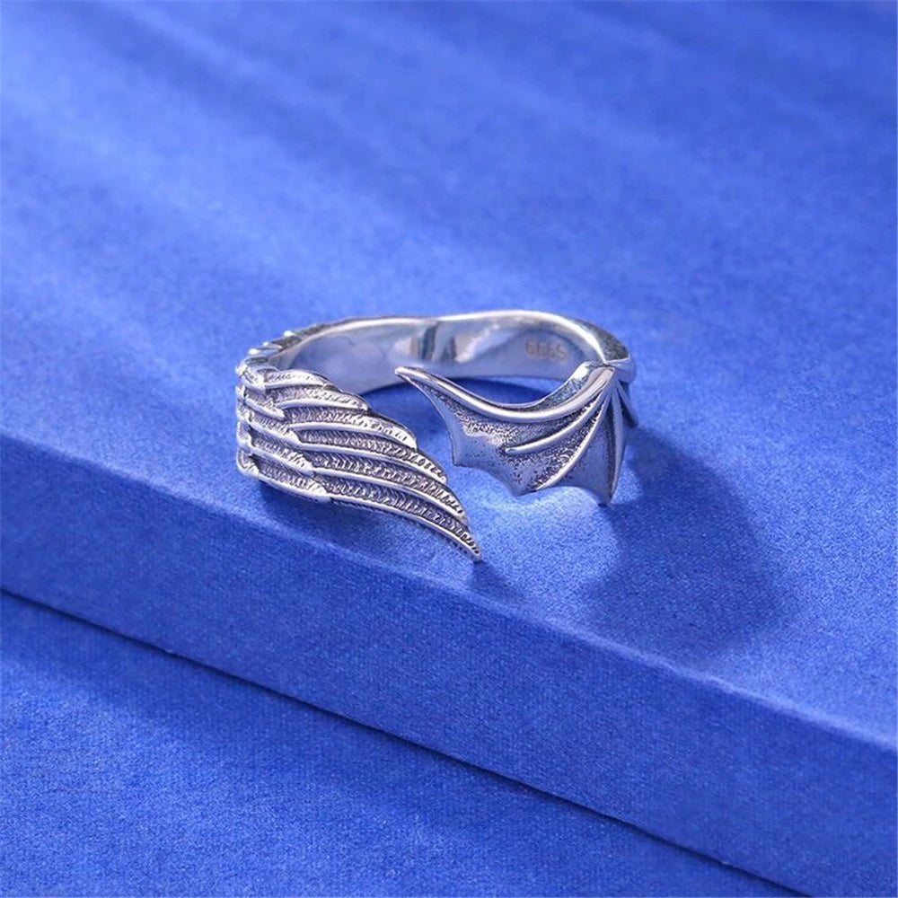 PENDRA Angel Wings Opening Silver Ring
