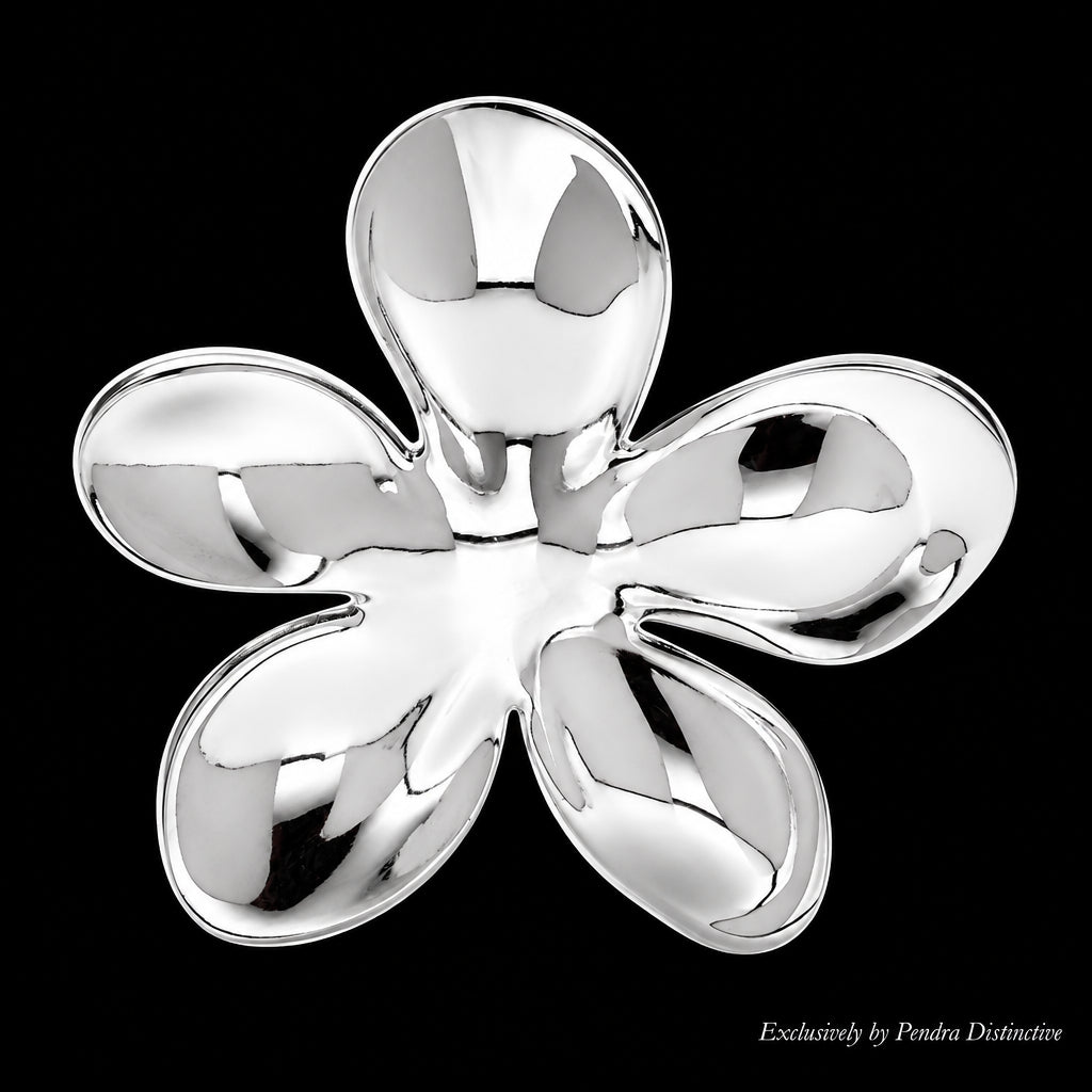 PENDRA Steelbloom 2-Color Stainless Steel Flower Brooch