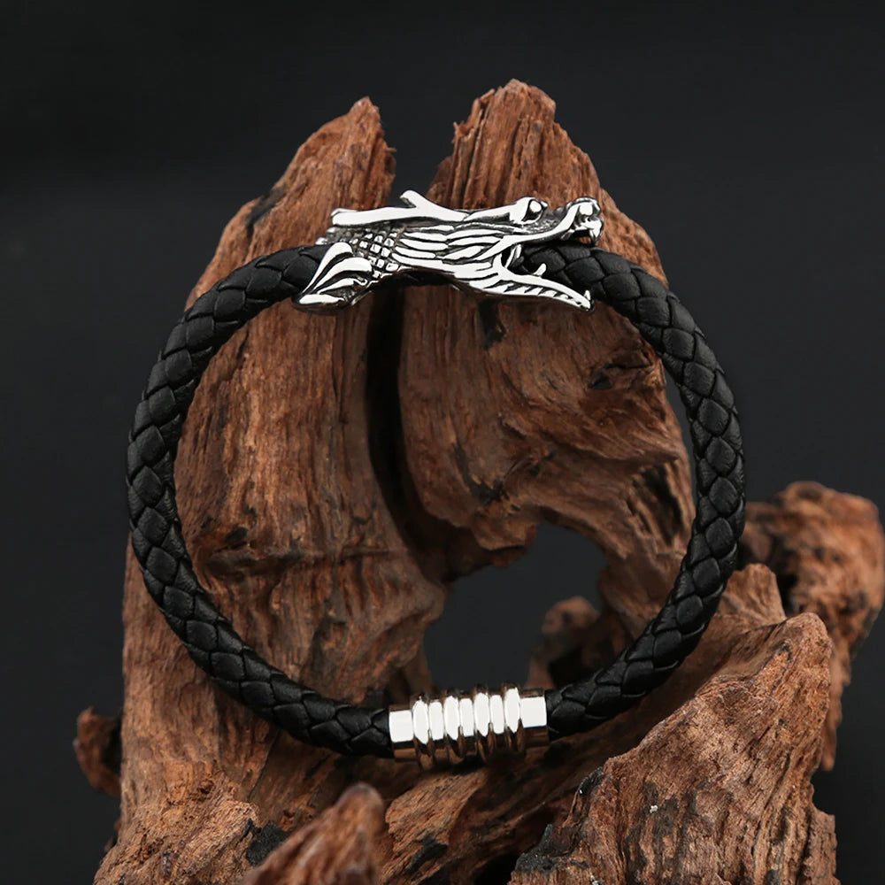 PENDRA Wheat Rune Stainless Steel Cuff Bracelet