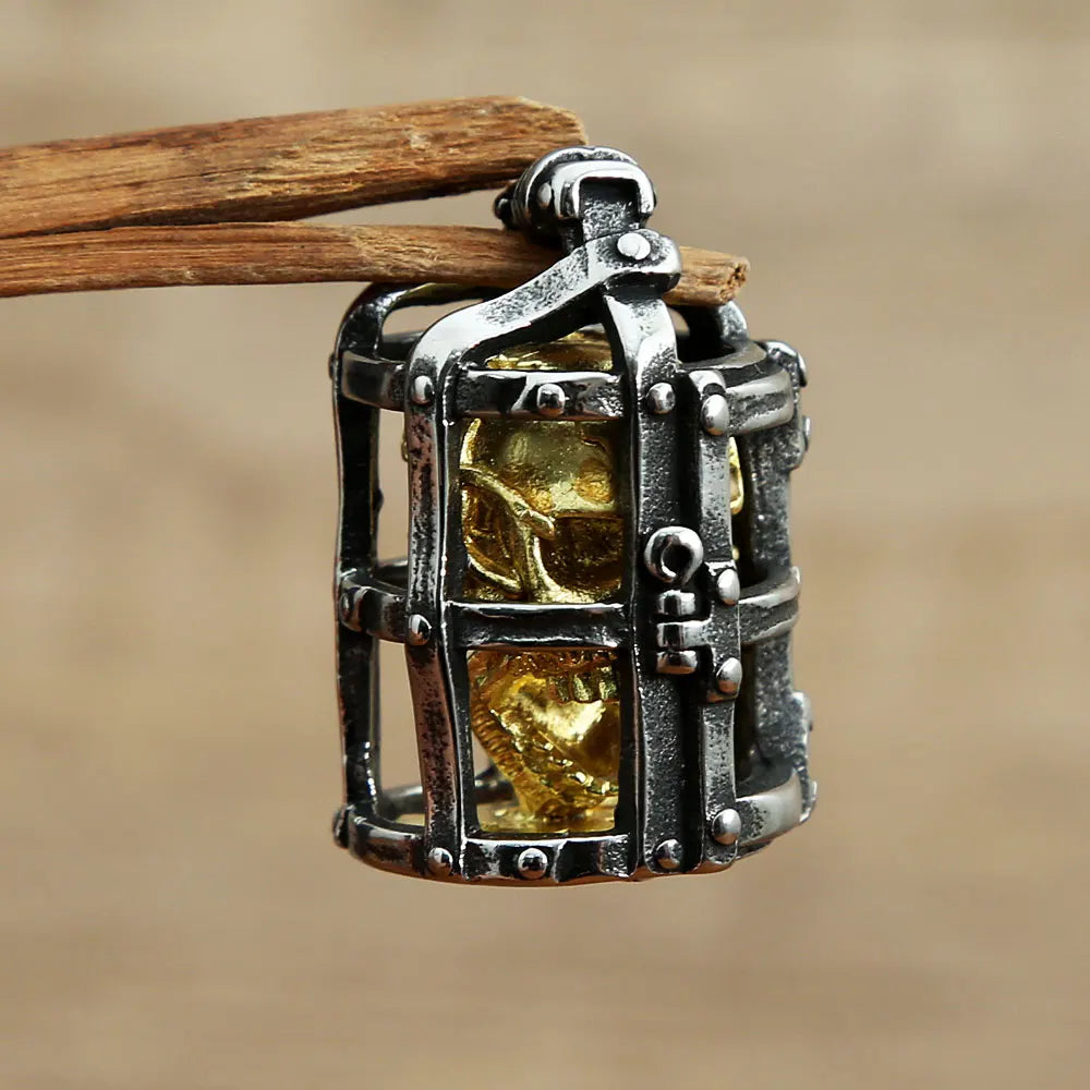 PENDRA Skullcage 316L Stainless Steel Cage Pendant