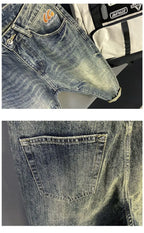 PENDRA Heavy Embroidered Brand Jeans
