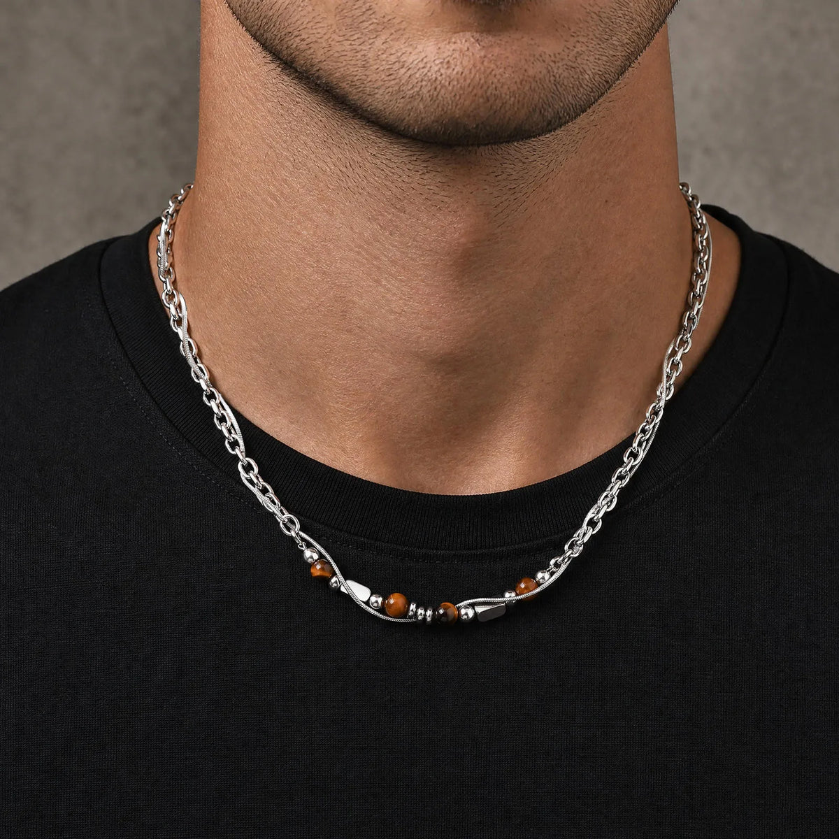 PENDRA Stone Natural Chain Necklace