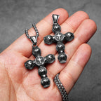 Circular Cross Men Necklaces Stainless Steel Retro Pendant Chain Women Fashion Jewelry Punk New In Accessories Gifts Wholesale