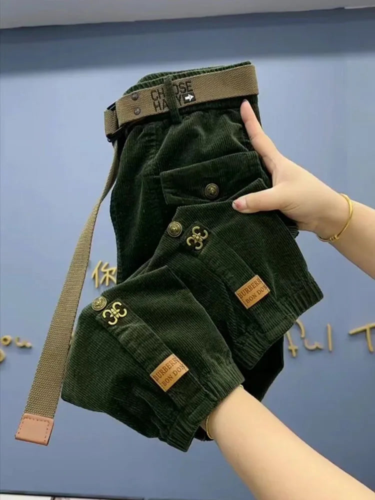 PENDRA Thick Corduroy Loose Casual Pants