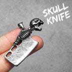 Skull Knife Simple Men Necklaces Stainless Steel Pendant Chain Women Punk Fashion Jewelry New In Accessories Gifts Wholesale
