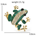 PENDRA Lovely Enamel Frog Brooch
