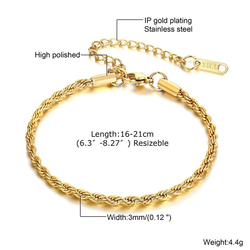 PENDRA Twisted Gold Bracelet