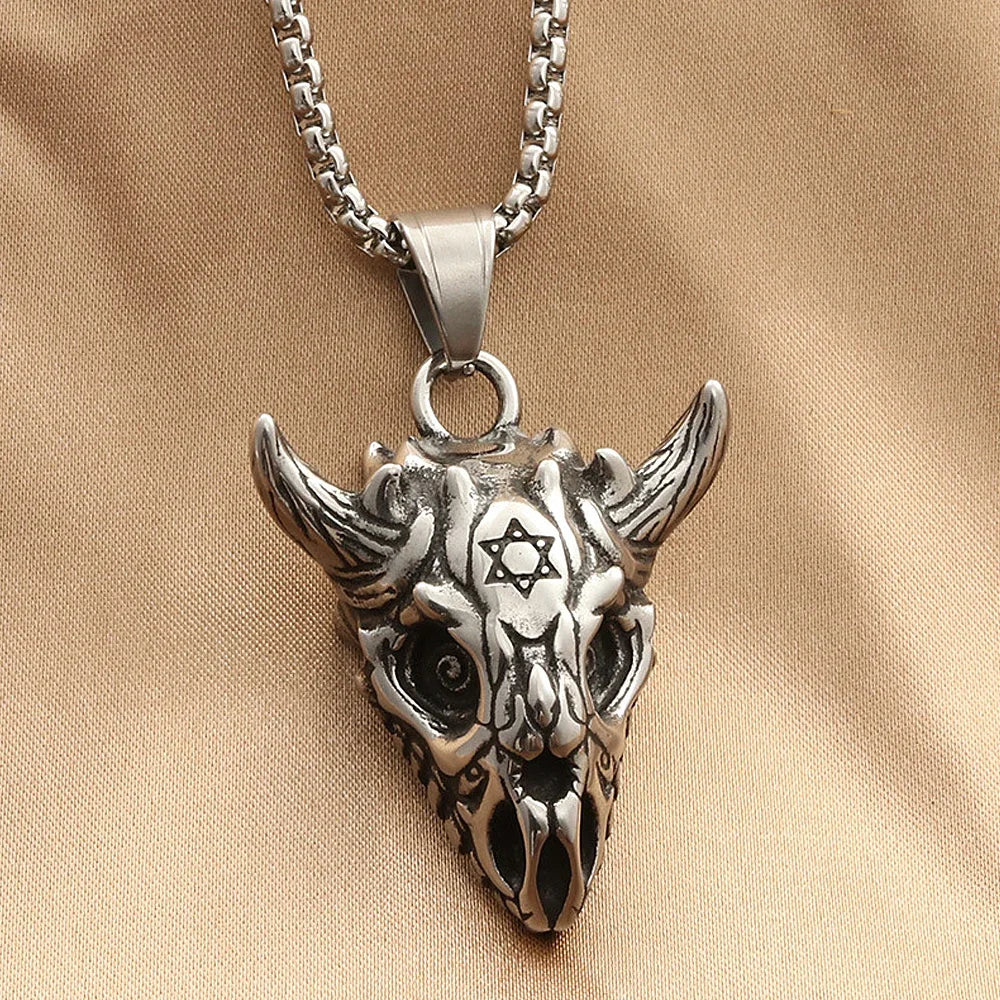 PENDRA Goathead 316L Stainless Steel Goat Head Pendant