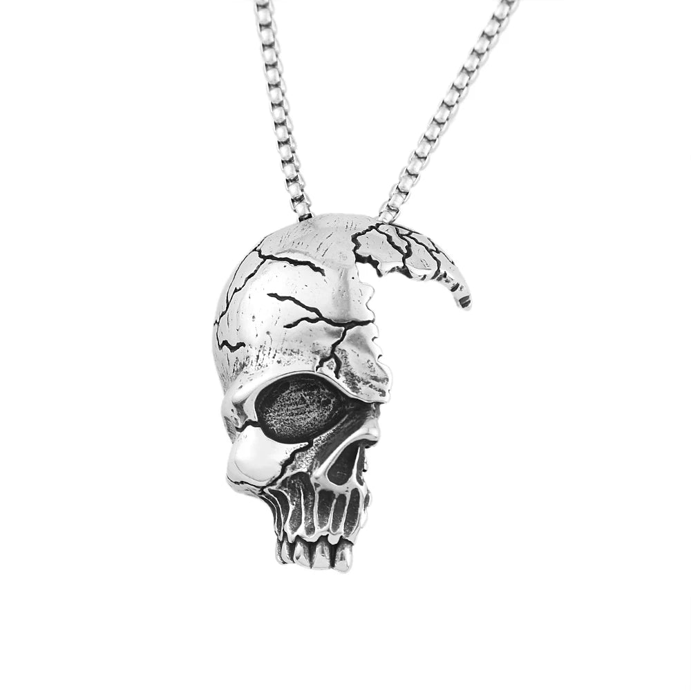 PENDRA Skullpunk Gothic Hip Hop Skull Pendant
