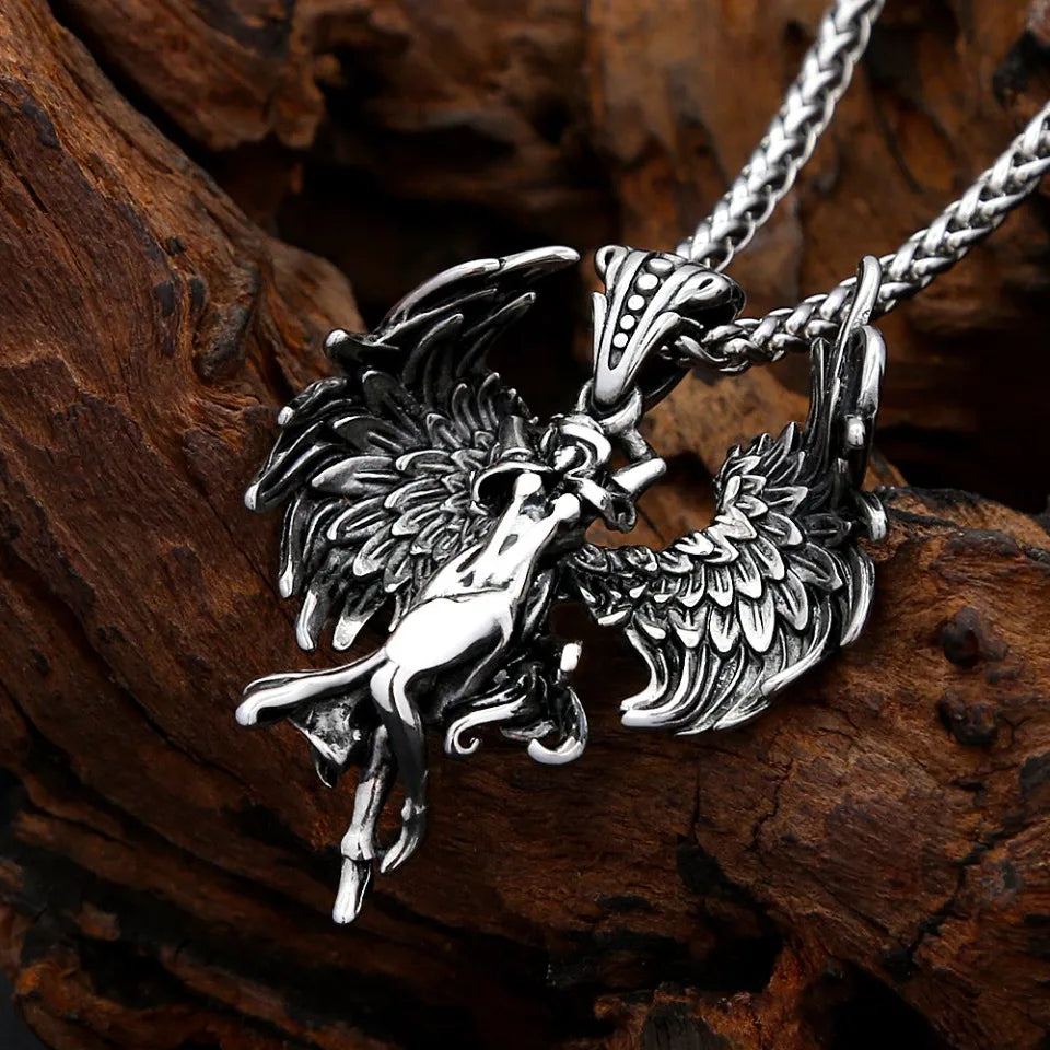 PENDRA Fallenangel Gothic Angel Wing Necklace