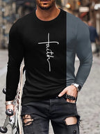 PENDRA Printed Long Sleeve God T-Shirt