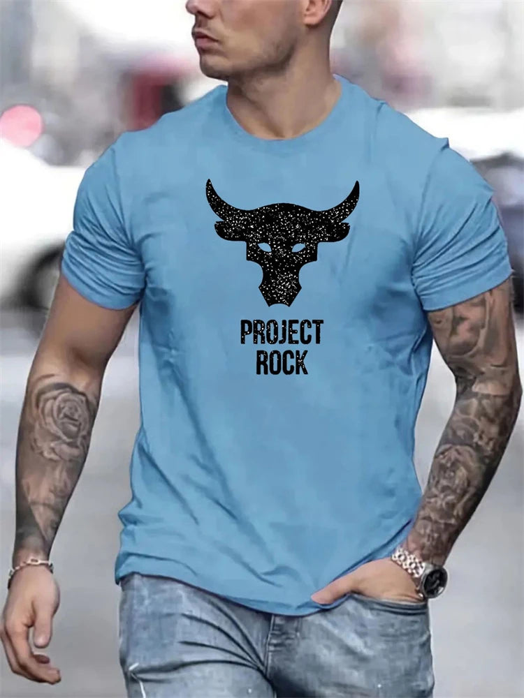 PENDRA Bull Print Oversized Tees Short Sleeves Tops T-Shirt