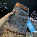 New Arrival Korean Style Pants Men's Luxury Harajuku Designer Cowboy Kpop Brand Denim Slim Pencil Pants Men's Jeans for Autumn