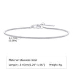 Men's Thin Chain Bracelets,Stainless Steel Silver Color Adjustable Metal Wristband,Classic Hip Hop Trendy Chain Gift